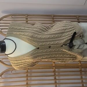 ALFRED DUNNER tan beige sweater vest L Grandpa Core vintage preppy collegiate